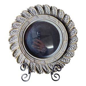 Vintage-Inspired Gold and Silver Wall Mirror